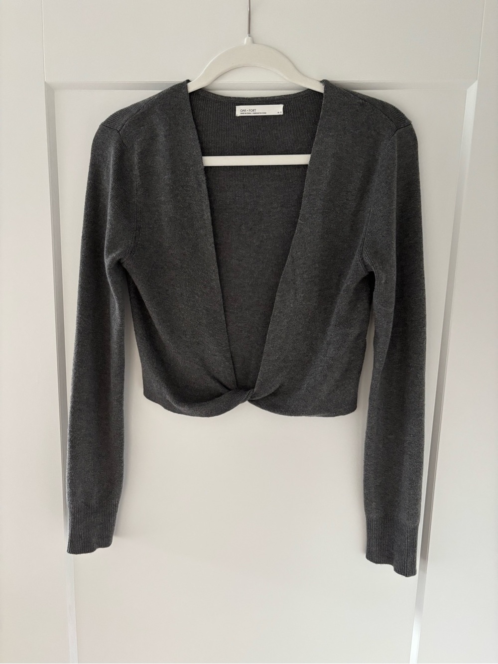 OAK + FORT Grey Cropped Sweater *XS*